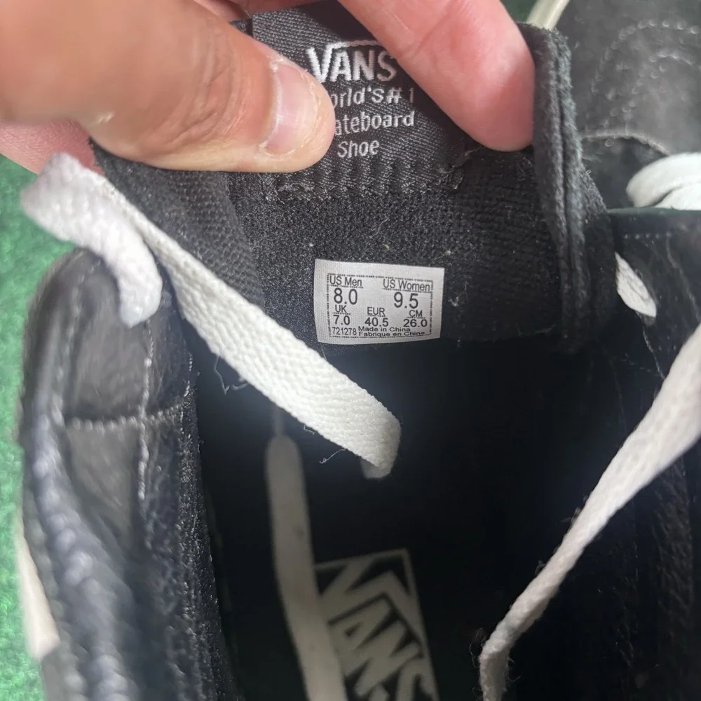 VANS Sk8-Hi Men's Black/White Checkerboard Lace-Up High Top Sneakers Mens 8